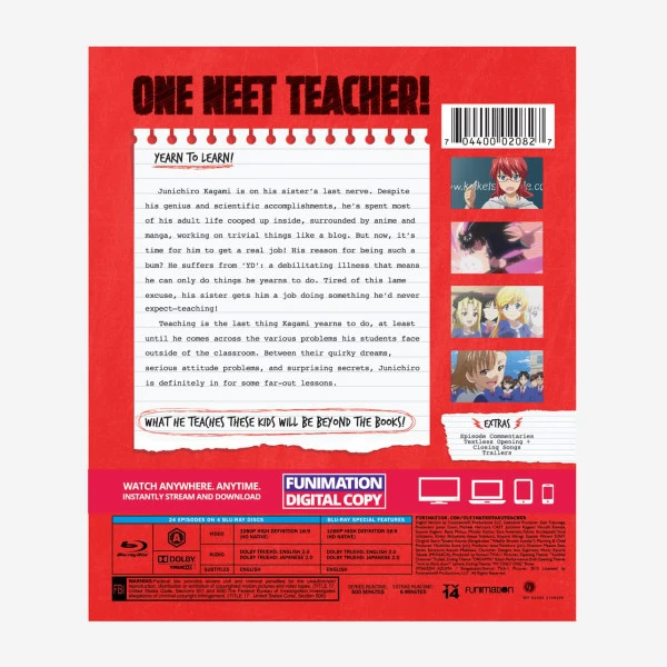 FUNIMATION/CRUNCHYROLL Ultimate Otaku Teacher Complete Series Blu-ray - Image 2