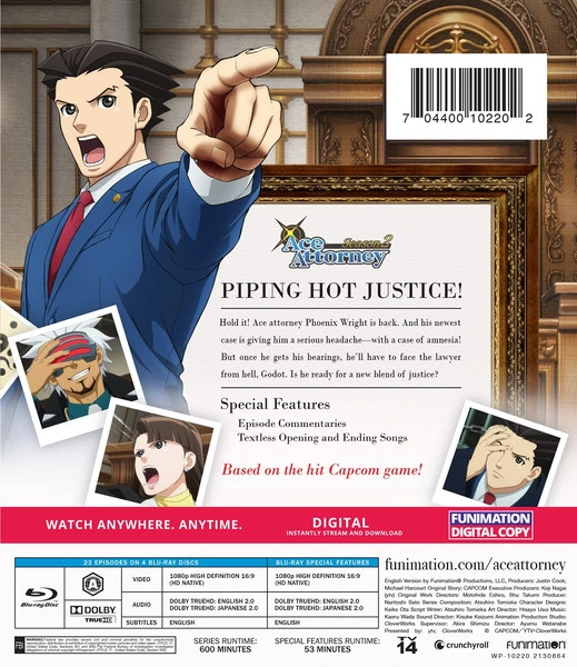FUNIMATION/CRUNCHYROLL Ace Attorney Season 2 Blu-ray - Image 2