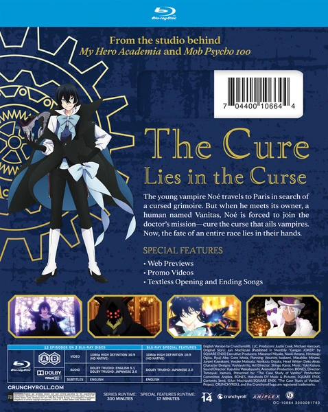 FUNIMATION/CRUNCHYROLL The Case Study Of Vanitas Season 1 Part 1 Blu-ray - Image 3